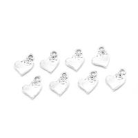 Zinc Alloy Heart Pendants, plated & DIY, metallic color plated, 11*8*1mm Approx 1mm 