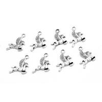 Zinc Alloy Animal Pendants, Horse, plated & DIY, metallic color plated, 17*12*1mm Approx 1mm 