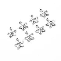 Zinc Alloy Star Pendant, plated & DIY, metallic color plated, 14*11*1mm Approx 1mm 