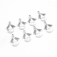 Bijoux pendentifs en Zinc alliage , alliage de zinc, fille, Placage, différentes couleurs et motifs pour le choix & DIY, couleur métallique plaquée, 17*13*2mm Environ 1mm Vendu par sac