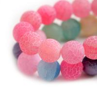 Natural Effloresce Agate Beads, Round, plated, fashion jewelry & DIY & for woman 
