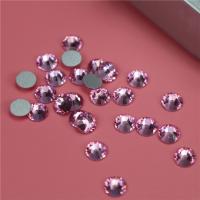 Cabujón de cristal facetado, Vidrio, Bricolaje & facetas, rosa claro, Vendido por Bolsa
