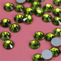 Cabujón de cristal facetado, Vidrio, Bricolaje & facetas, verde del ejército, Vendido por Bolsa