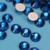 Faceted Glass Cabochon, DIY, blue 