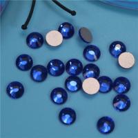 Faceted Glass Cabochon, DIY, dark blue 