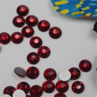 Faceted Glass Cabochon, DIY, red 