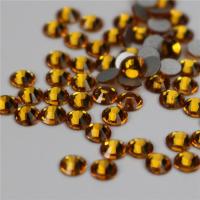 Faceted Glass Cabochon golden yellow 