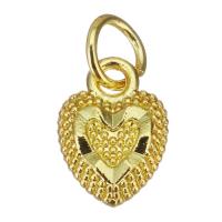 Латунные подвески-сердце, Латунь, Сердце, плакирован золотом отверстие:Приблизительно 3.5mm, продается PC