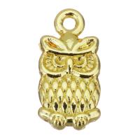 Brass Jewelry Pendants, Owl, gold color plated Approx 1.5mm 