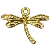 Brass Jewelry Pendants, Dragonfly, gold color plated Approx 1.5mm 
