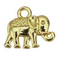 Brass Jewelry Pendants, Elephant, gold color plated Approx 2mm 