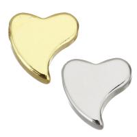 Abalorios de Aleación de Zinc , Corazón, chapado, más colores para la opción, 10x10x3.5mm, agujero:aproximado 1.5mm, Vendido por UD