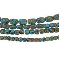 Synthetische Türkis Perlen, verschiedene Größen vorhanden, Bohrung:ca. 1.5mm, verkauft von Strang