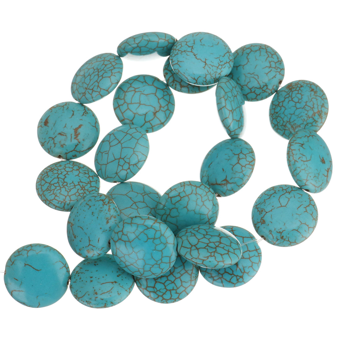 Synthetic Turquoise Beads, Flat Round, different size for choice, more colors for choice, Hole:Approx 1.5mm, Length:Approx 16 Inch, Sold By Strand