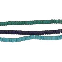 Synthetische Türkis Perlen, keine, 3x6x6mm, Bohrung:ca. 1.5mm, Länge:ca. 16 ZollInch, ca. 133PCs/Strang, verkauft von Strang