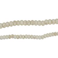 Synthetische Türkis Perlen, weiß, verkauft von Strang
