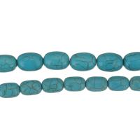 Synthetische Türkis Perlen, Eimer, verschiedene Größen vorhanden, blau, Bohrung:ca. 1.5mm, Länge:ca. 15.5 ZollInch, verkauft von Strang