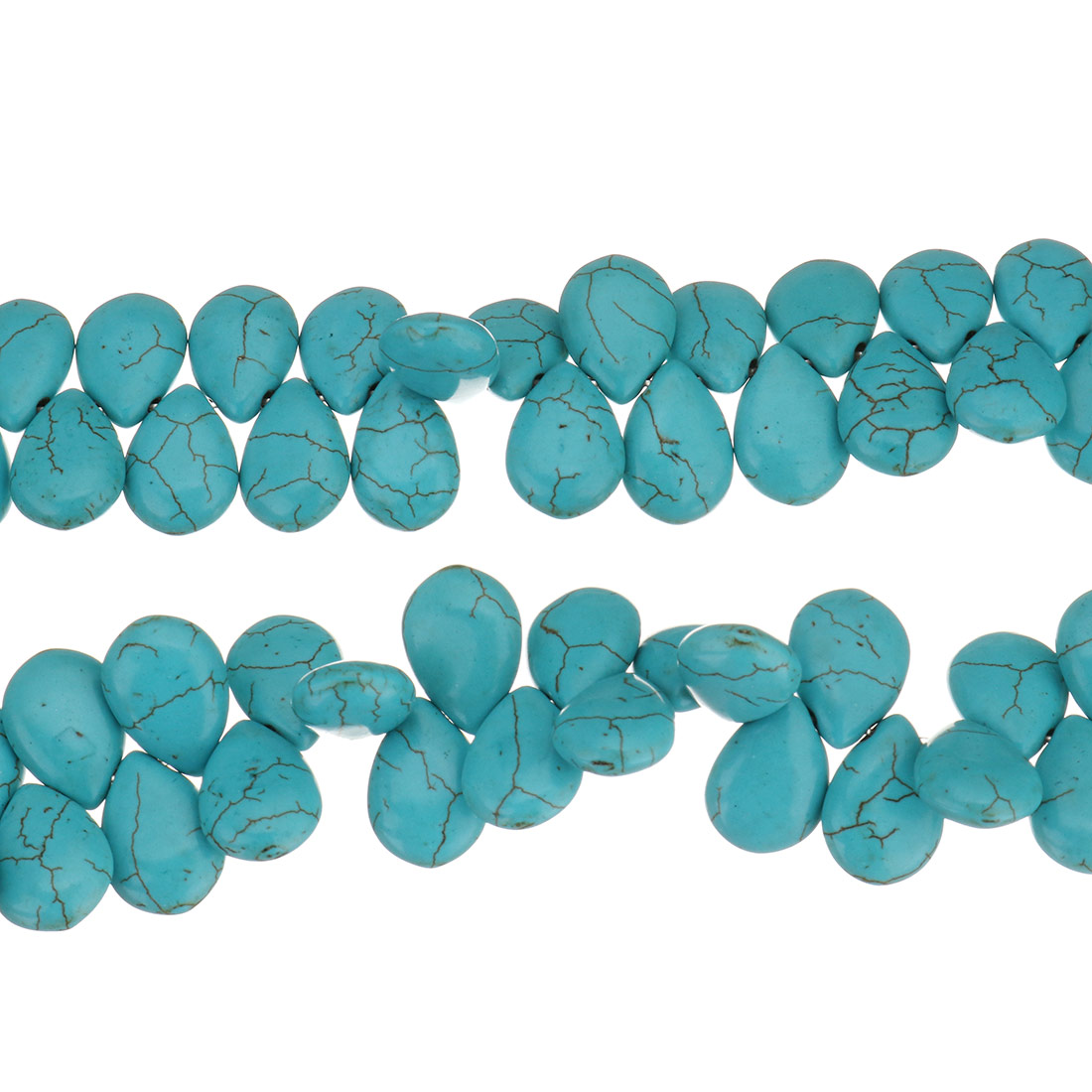 Synthetic Turquoise Beads, Teardrop, different size for choice, blue, Hole:Approx 1.5mm, Length:Approx 16 Inch, Sold By Strand