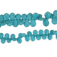 Synthetic Turquoise Beads, Teardrop blue Approx 1.5mm Approx 16 Inch 