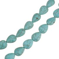 Synthetic Turquoise, Teardrop, blue Approx 1.5mm Approx 15.5 Inch 