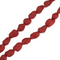 Synthetische Türkis Perlen, Klumpen, rot, 10x14mm, Bohrung:ca. 1.5mm, Länge:ca. 16 ZollInch, verkauft von Strang