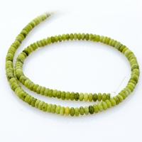Single Gemstone Beads, Natural Stone, Flat Round, polished, DIY, green 