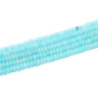 Abalorios de Cristal con forma Toroidal, ábaco, pulido, Bricolaje, Cristal de Bermudas azul, 2x4mm, 106PCs/Sarta, Vendido por Sarta