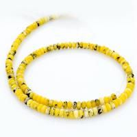 Natural Turquoise Beads, Abacus, polished, DIY, yellow 