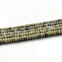 Einzelne Edelstein Perlen, Südliche Jade, Abakus,Rechenbrett, poliert, DIY, grün, 4x6mm, verkauft von Strang