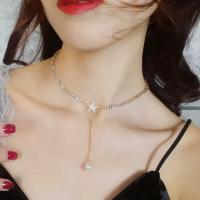 Zinc Alloy Necklace, with Plastic Pearl, fashion jewelry 37+5cm 