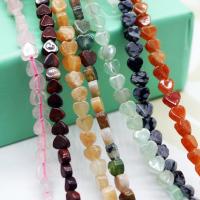 Mixed Gemstone Beads, Natural Stone, Heart, DIY 4mm 
