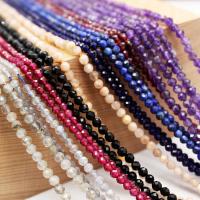 Mixed Gemstone Beads, Natural Stone, Round, DIY & faceted 3mm 