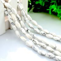 Howlite Beads, DIY & faceted & twist, white 
