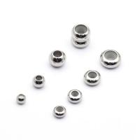 Stainless Steel Stopper Beads, Flat Round, polished, DIY 