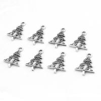 Zinc Alloy Christmas Pendants, Christmas Tree, plated & DIY, metallic color plated, 20*15*3mm Approx 1mm 