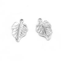 Zinc Alloy Leaf Pendants, plated & DIY, metallic color plated, 28*16*2mm Approx 2mm 