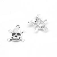 Zinc Alloy Skull Pendants, plated & DIY, metallic color plated, 19*17*3mm Approx 1mm 