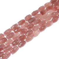 Mixed Gemstone Beads, Strawberry Quartz, Column, polished & DIY & faceted 14*9mm 
