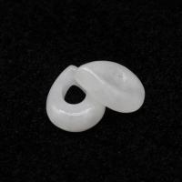 Jade Burma Bead, Teardrop, polished, DIY, white, 15*11*5mm 