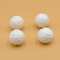 Fluted Giant Beads, Carved, DIY white 
