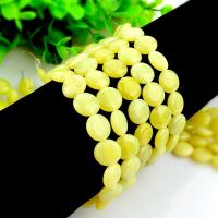 Lemon Chrysoprase Beads, Flat Round, polished, DIY, 12mm 