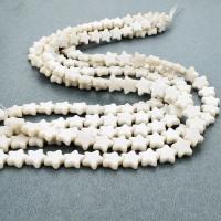 weiße Jade Perle, Stern, poliert, DIY, weiß, 12mm, verkauft von Strang