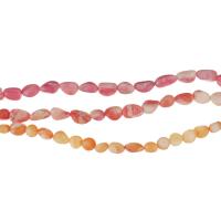 Natürliche Korallen Perlen, Klumpen, keine, 6-11x6-7x4-6mm, Bohrung:ca. 0.5mm, Länge:ca. 16 ZollInch, ca. 46PCs/Strang, verkauft von Strang[
