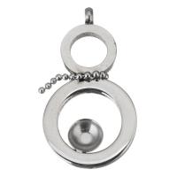 Stainless Steel Pendant Setting, fashion jewelry & for woman 6mm 