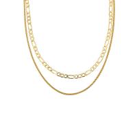 Multi слой ожерелье, цинковый сплав, ювелирные изделия моды & многослойный & Женский, золотой, 540mm, длина:21.25 , продается Strand