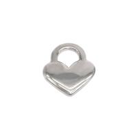 Stainless Steel Heart Pendants, polished, durable & DIY original color 