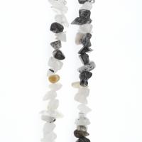 Chips de pierres précieuses , Quartz rutile noir, DIY & normes différentes pour le choix, noire, Vendu par brin