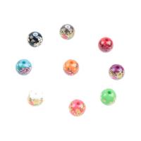 Harz Perlen Schmuck, rund, unterschiedliche Farbe und Muster für die Wahl & DIY & verschiedene Größen vorhanden, keine, 100PCs/Paar, verkauft von Paar