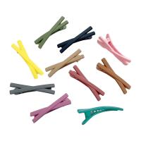 Alligator Hair Clip, PVC Plastic, for woman & frosted, mixed colors, 60mm 