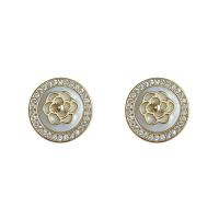 Zinc Alloy Rhinestone Stud Earring, fashion jewelry & for woman 1.4CM,44CM+ 6CM 